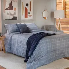 JUST HOME COLLECTION - Manta Sherpa Especial Azul
