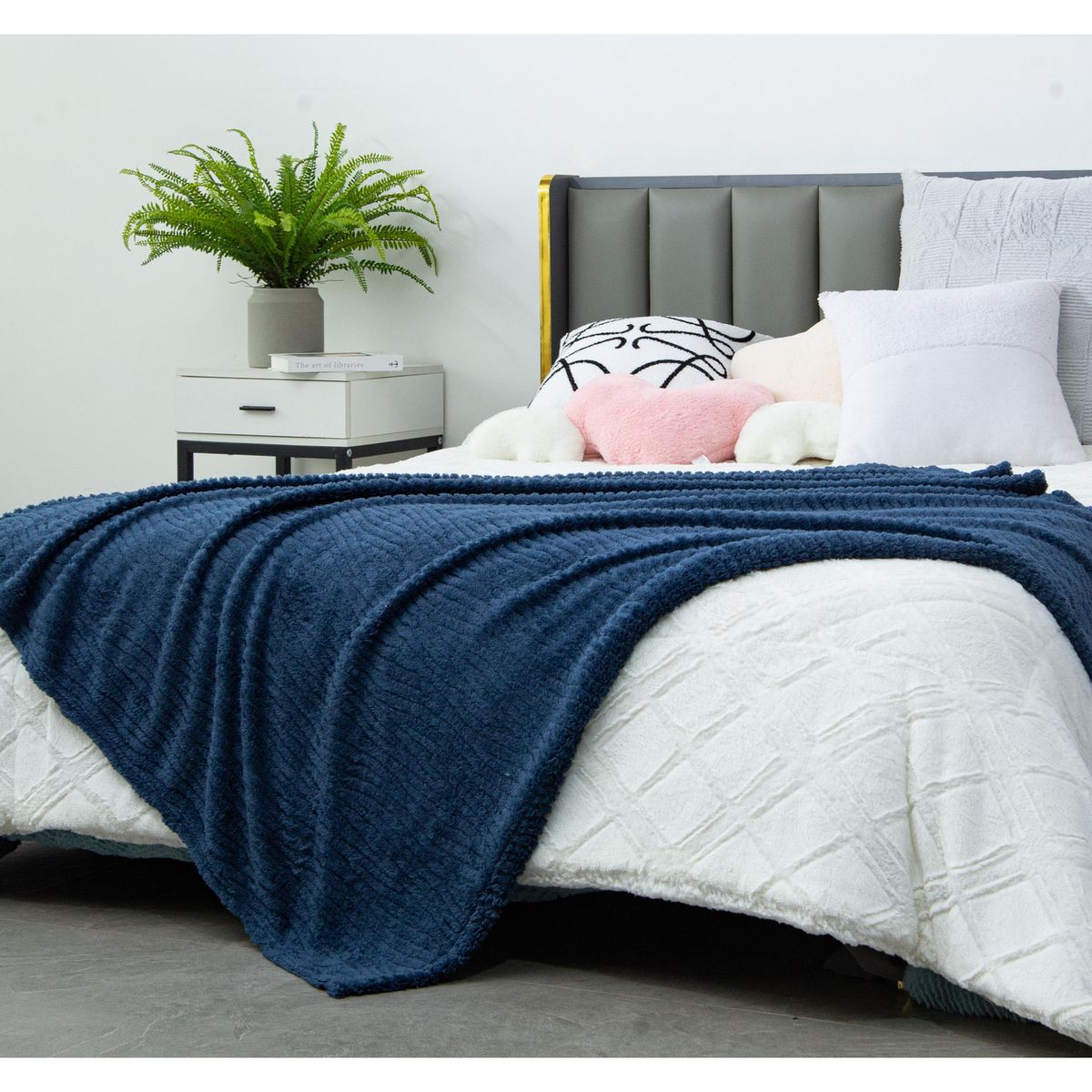 JUST HOME COLLECTION - Manta Sherpa Nord 125X150 cm Azul