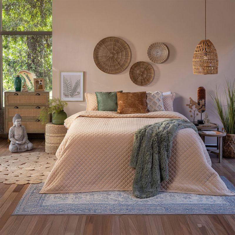 JUST HOME COLLECTION - Manta Boho Shag Especial Verde