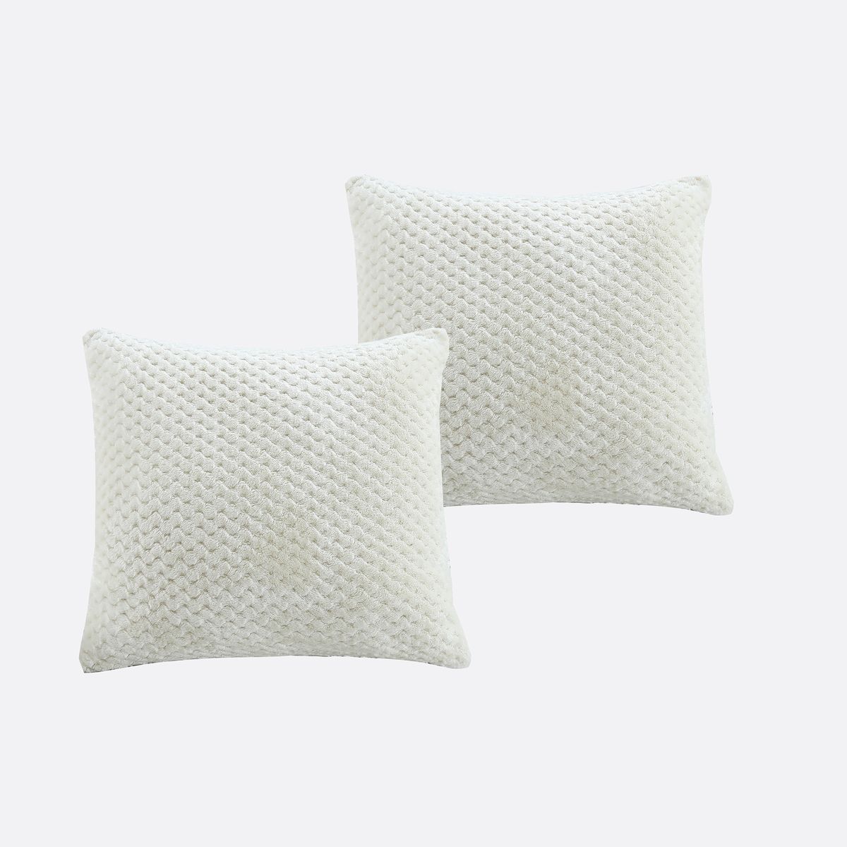 JUST HOME COLLECTION - Set de 2 cojines Flanel Ivory 40x40 cm