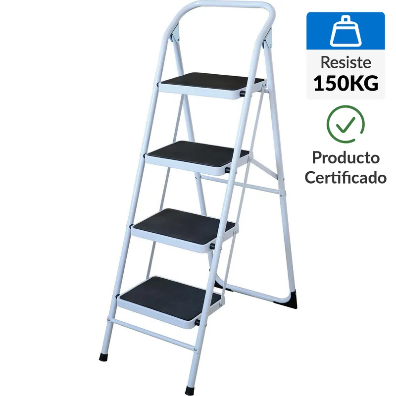 BAUKER - Sila Escalera Articulada Acero 131 cm 4 Peldaños