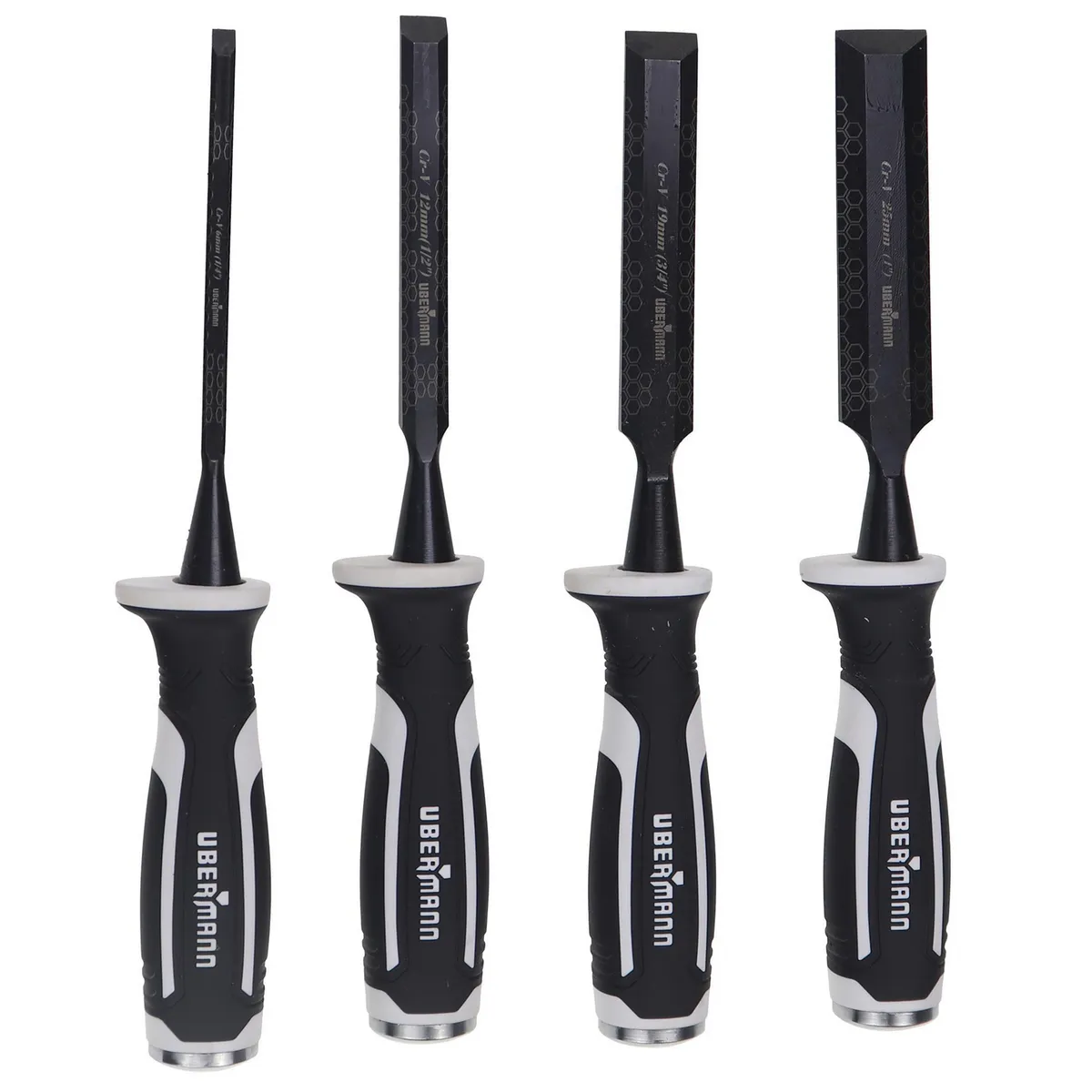 UBERMANN - Set de 4 piezas formones 6,12,19,25 mm