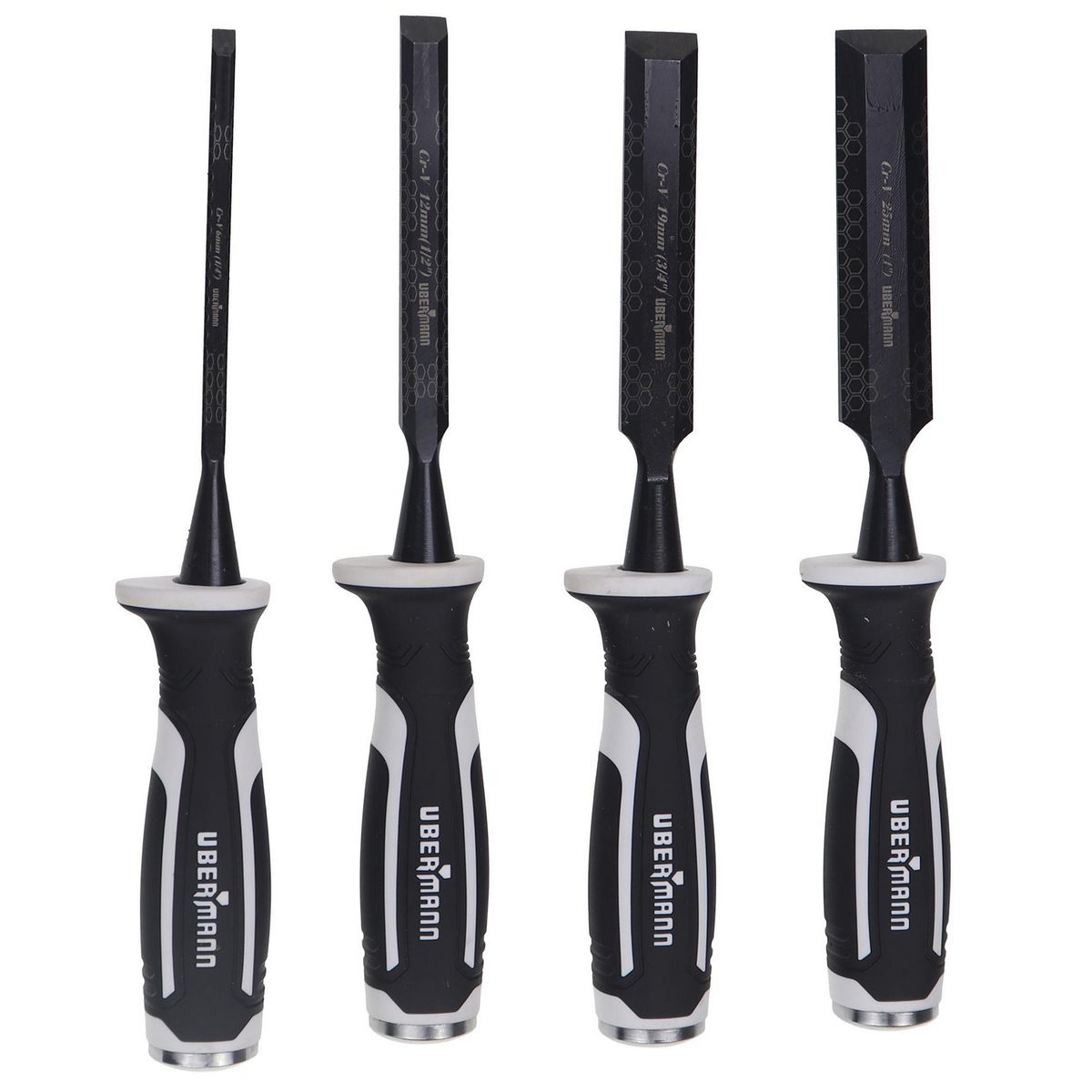 UBERMANN - Set de 4 piezas formones 6,12,19,25 mm