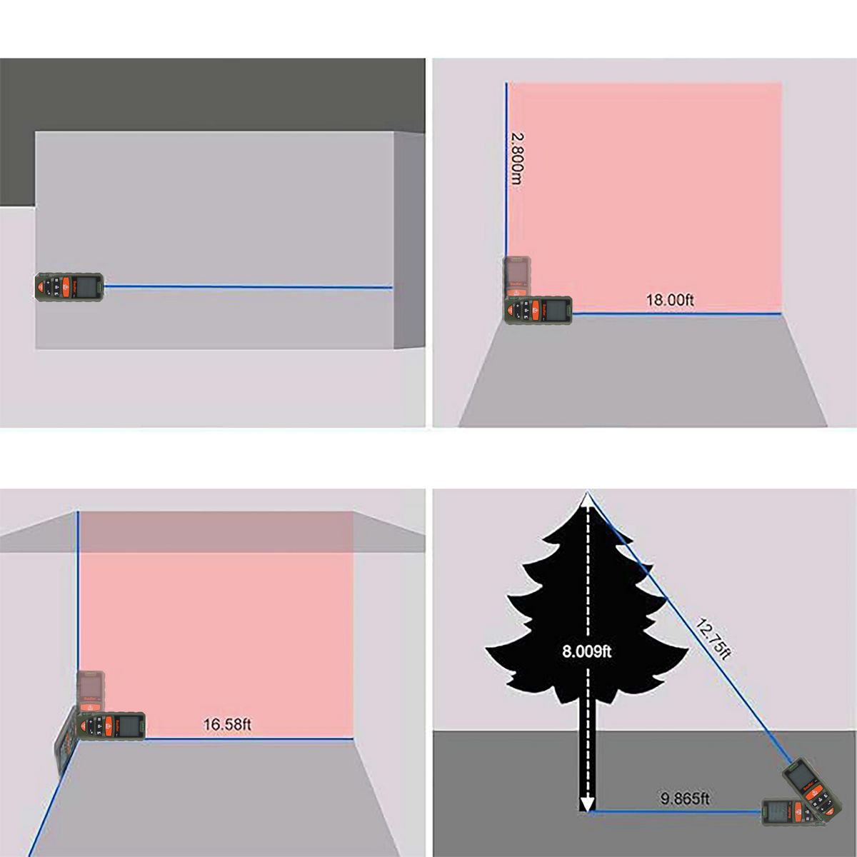 BAUKER - Medidor distancia laser 50 metros