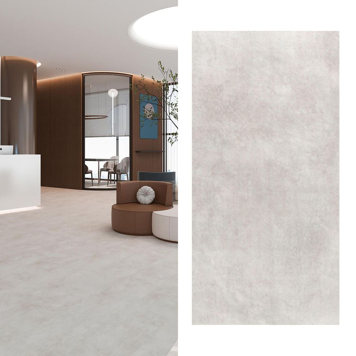 Piso Vinílico Autoadhesivo 1.5 mm 30x61 cm Concrete Gris 4.64 m2, marca HOLZTEK - Foto Principal