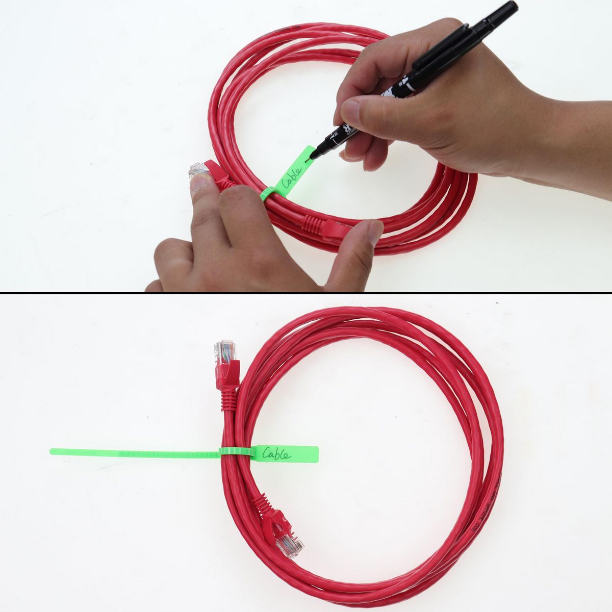 FIXSER - Pack 16 amarracables para etiquetar 230 mm