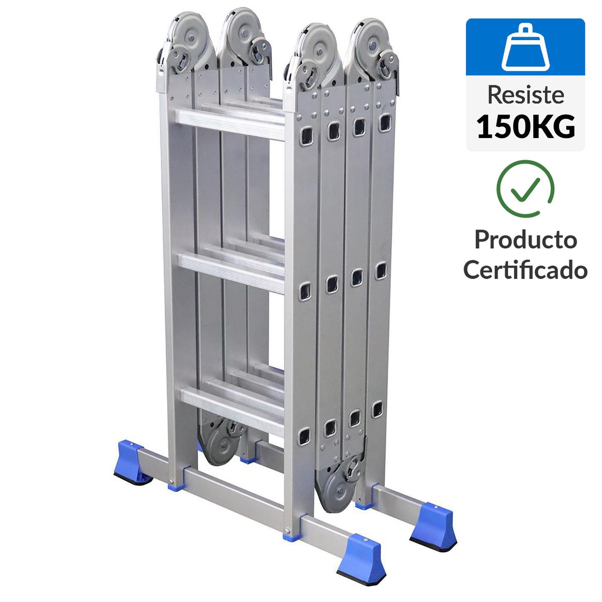 BAUKER - Escalera Articulada Aluminio 355 cm 12 Peldaños