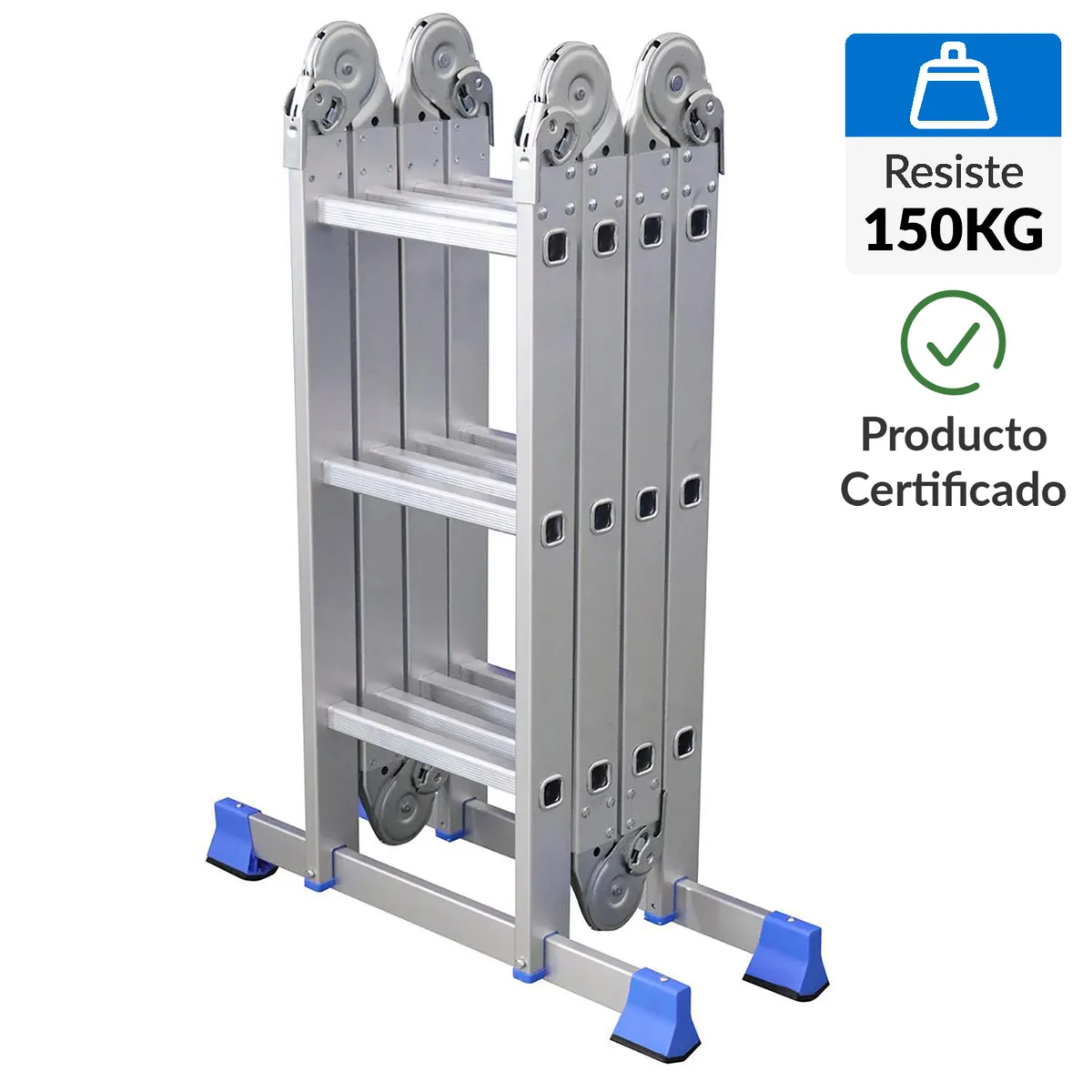 BAUKER - Escalera Articulada Aluminio 355 cm 12 Peldaños