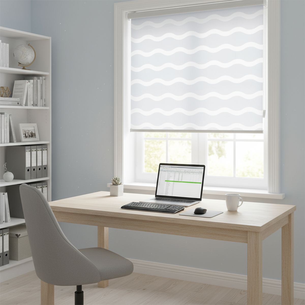 JUST HOME COLLECTION - Cortina D/N Wave 160X165 Blanco