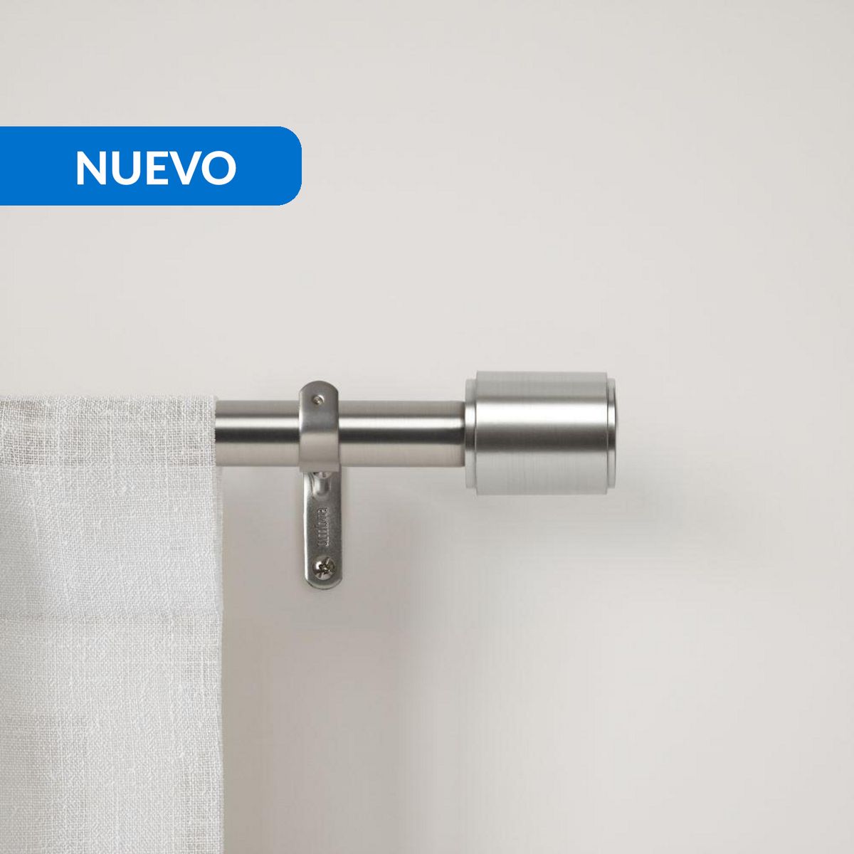 UMBRA - Set Barra Cortina Simple 25mm extensible 91-167 cm Acero Níquel