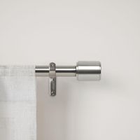 Set Barra Cortina Simple 25mm Extensible 167-304 cm Acero Níquel