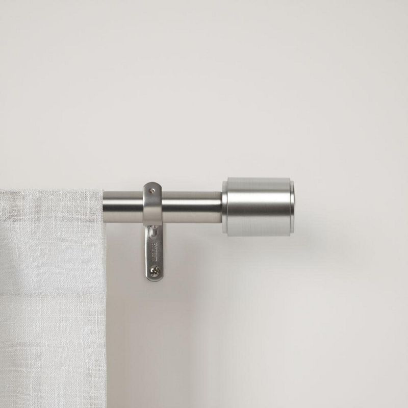 UMBRA - Set Barra Cortina Simple 25mm Extensible 167-304 cm Acero Níquel