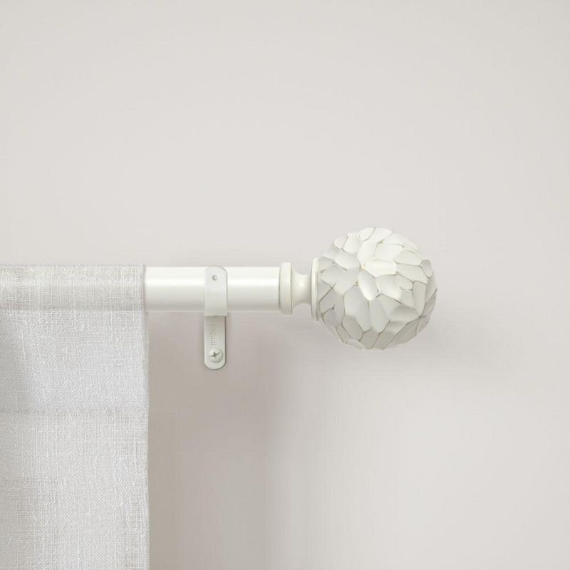 UMBRA - Set Barra Cortina Simple 25mm Extenisble 167-304 cm Acero Blanco