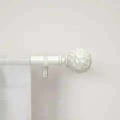 UMBRA - Set Barra Cortina Simple 25mm Extenisble 167-304 cm Acero Blanco