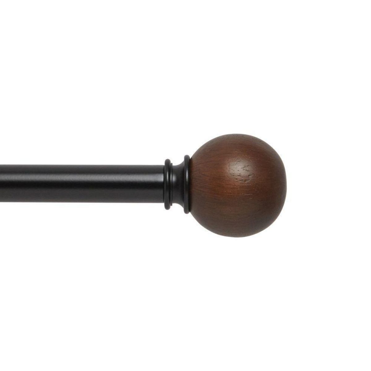 UMBRA - Set Barra Cortina Simple 25mm Extensible 91-167 cm Acero Negro/Café