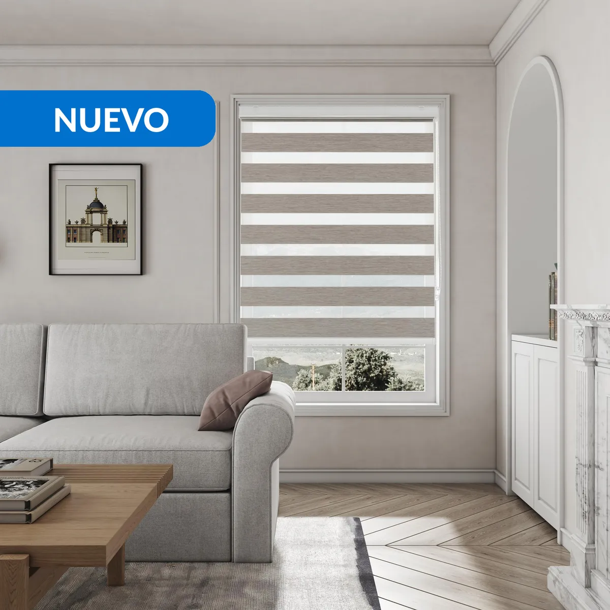 JUST HOME COLLECTION - Cortina Roller Dúo Black Out Look Lino