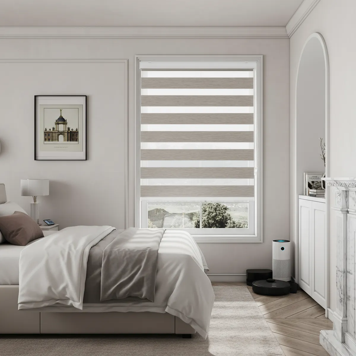 JUST HOME COLLECTION - Cortina Roller Dúo Black Out Look Lino