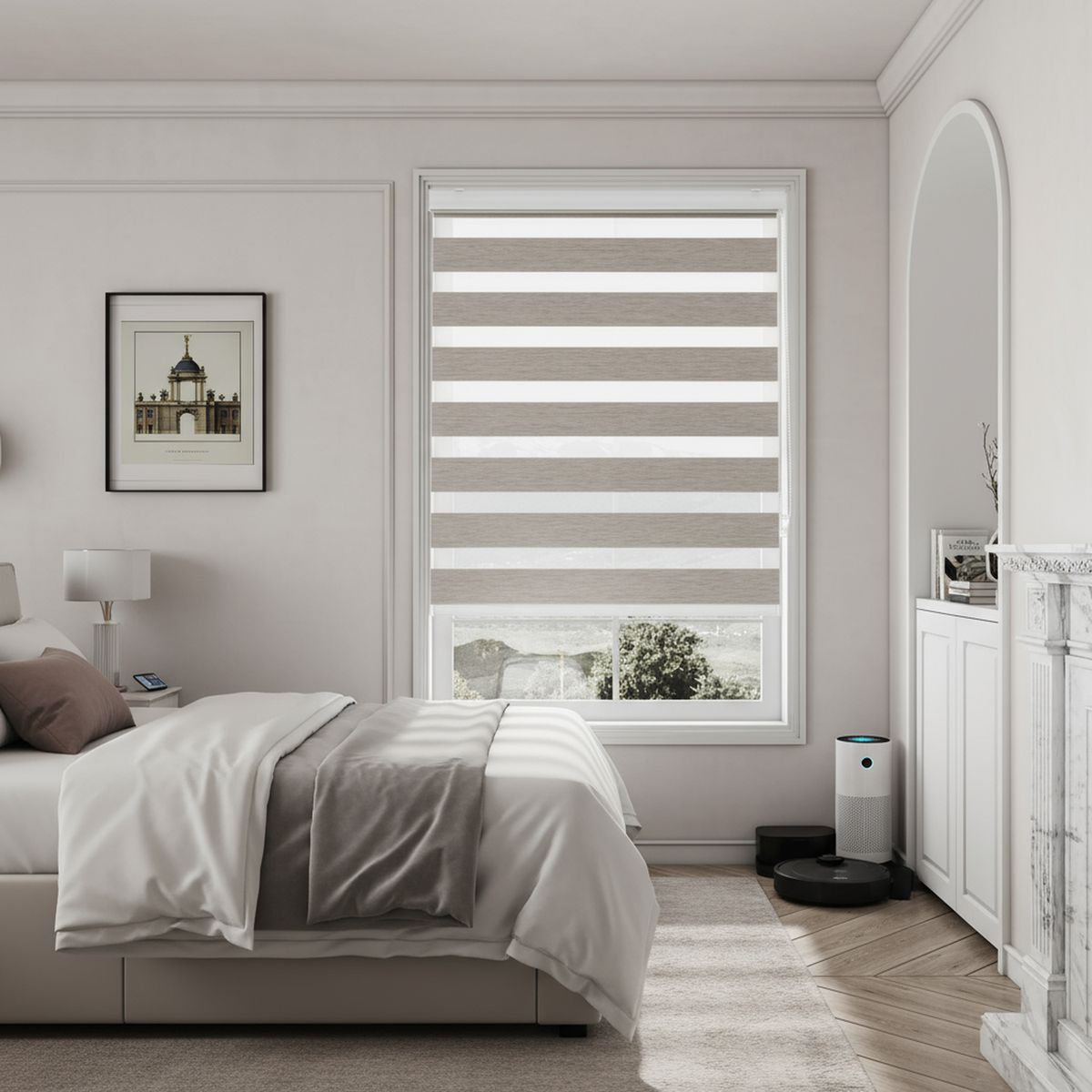 JUST HOME COLLECTION - Cortina Roller Dúo Black Out Look Lino