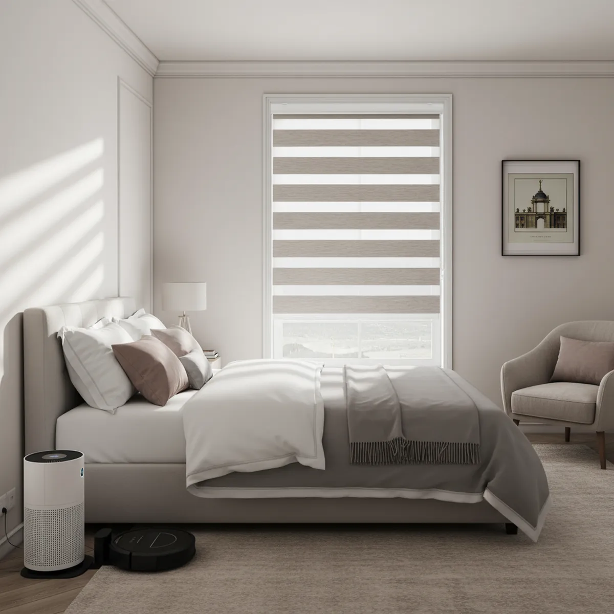 JUST HOME COLLECTION - Cortina Roller Dúo Black Out Look Lino