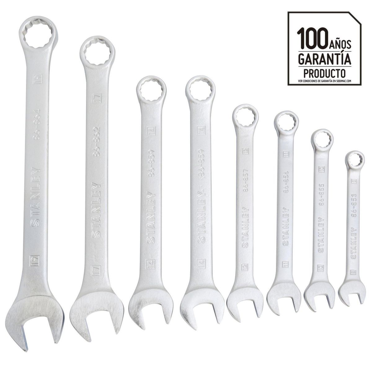 STANLEY - Set de llaves punta corona 8 unidades