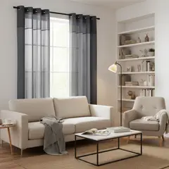 JUST HOME COLLECTION - Cortina Paneles 130x220 cm Gris