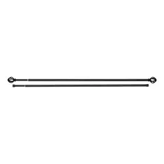 JUST HOME COLLECTION - Set de barra 1.9 cm 140 cm Fierro Negro