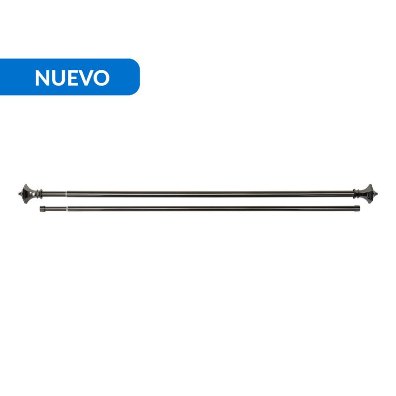 JUST HOME COLLECTION - Set de barra 2.5 cm 140 cm Fierro Negro