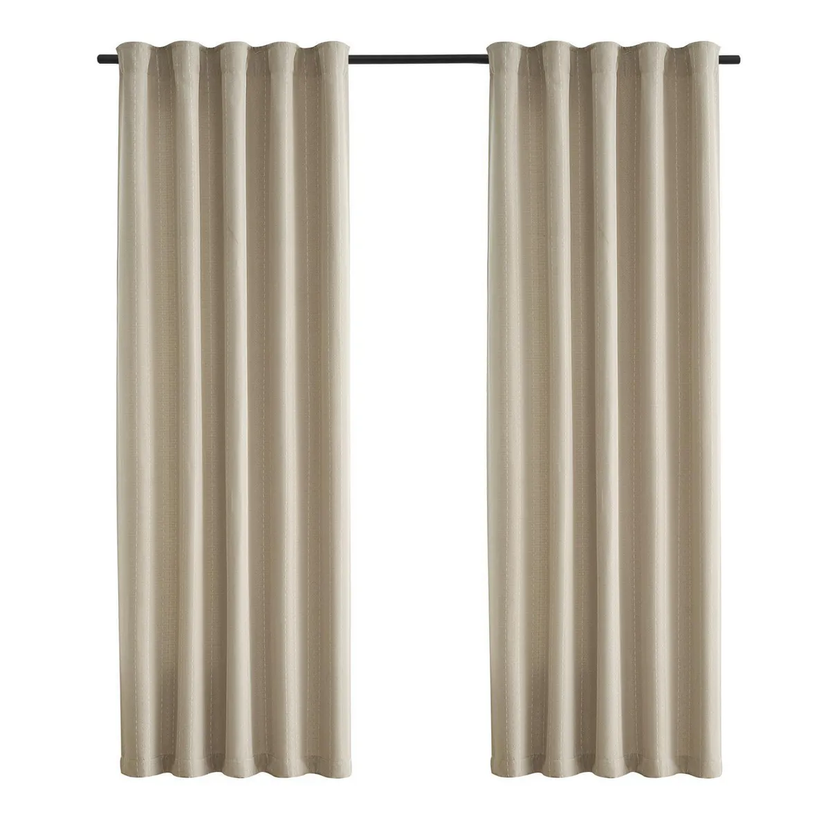 JUST HOME COLLECTION - Cortina Tela Sun Out 140x220cm Beige Presilla Escondida o gancho