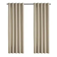 Cortina Tela Sun Out 140x220cm Beige Presilla Escondida o gancho