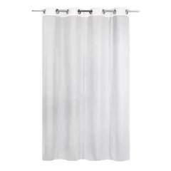 JUST HOME COLLECTION - Velo Jacquard De anillo superior 140x220 cm Blanco