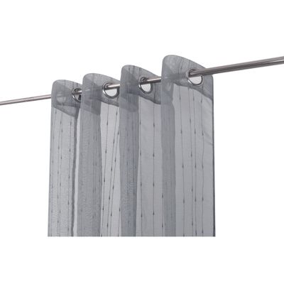 Imagen 2 del producto Cortina Velo 135x220 cm Bordado Lineas Gris Argolla