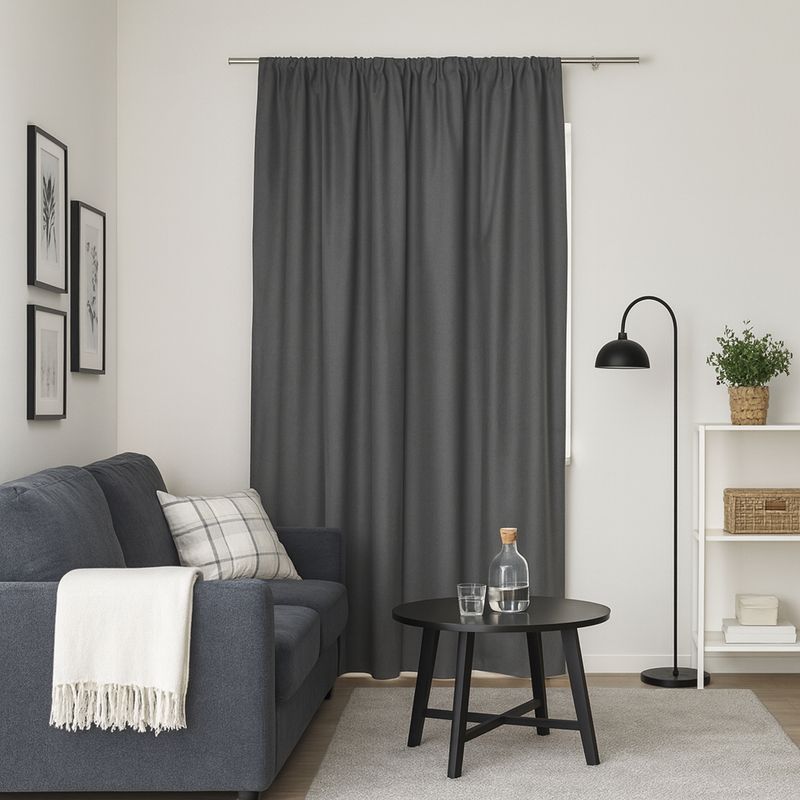 JUST HOME COLLECTION - Cortina Blackout 140x250 cm Grafito