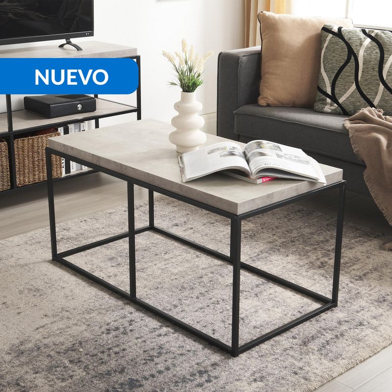 JUST HOME COLLECTION - Mesa de centro Talara Mármol, Negro 52x102x50.7 cm