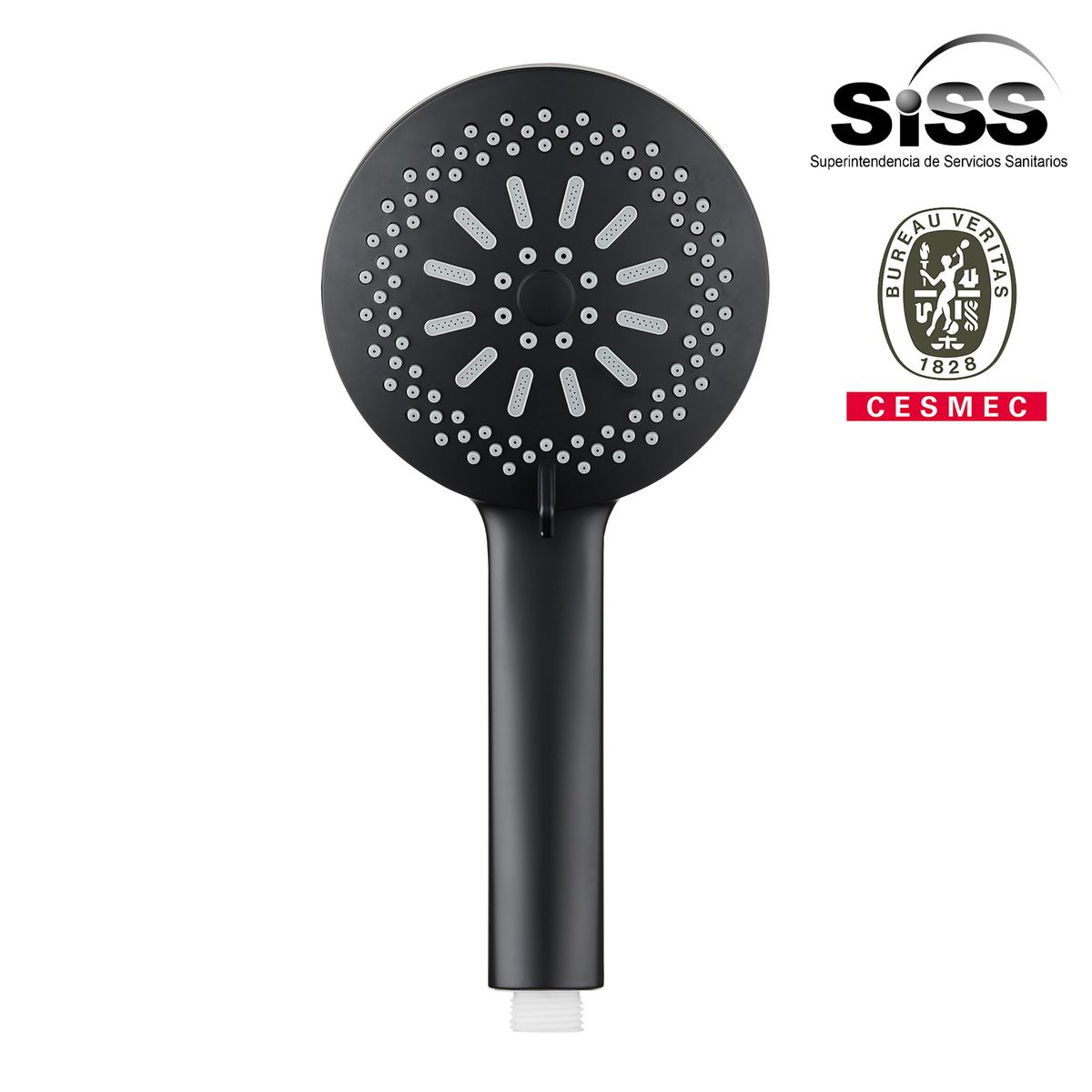 SENSI DACQUA - Mango Ducha Abs 5 Funciones 12 cm Negro