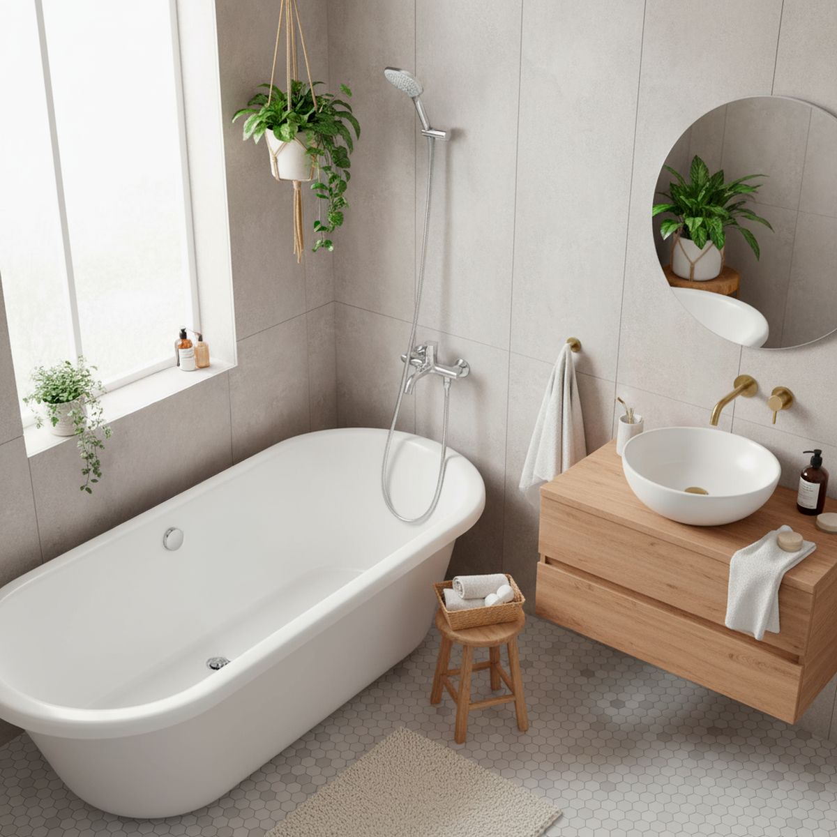 SENSI DACQUA - Mango Ducha Botón Abs 3 Funciones 12 cm