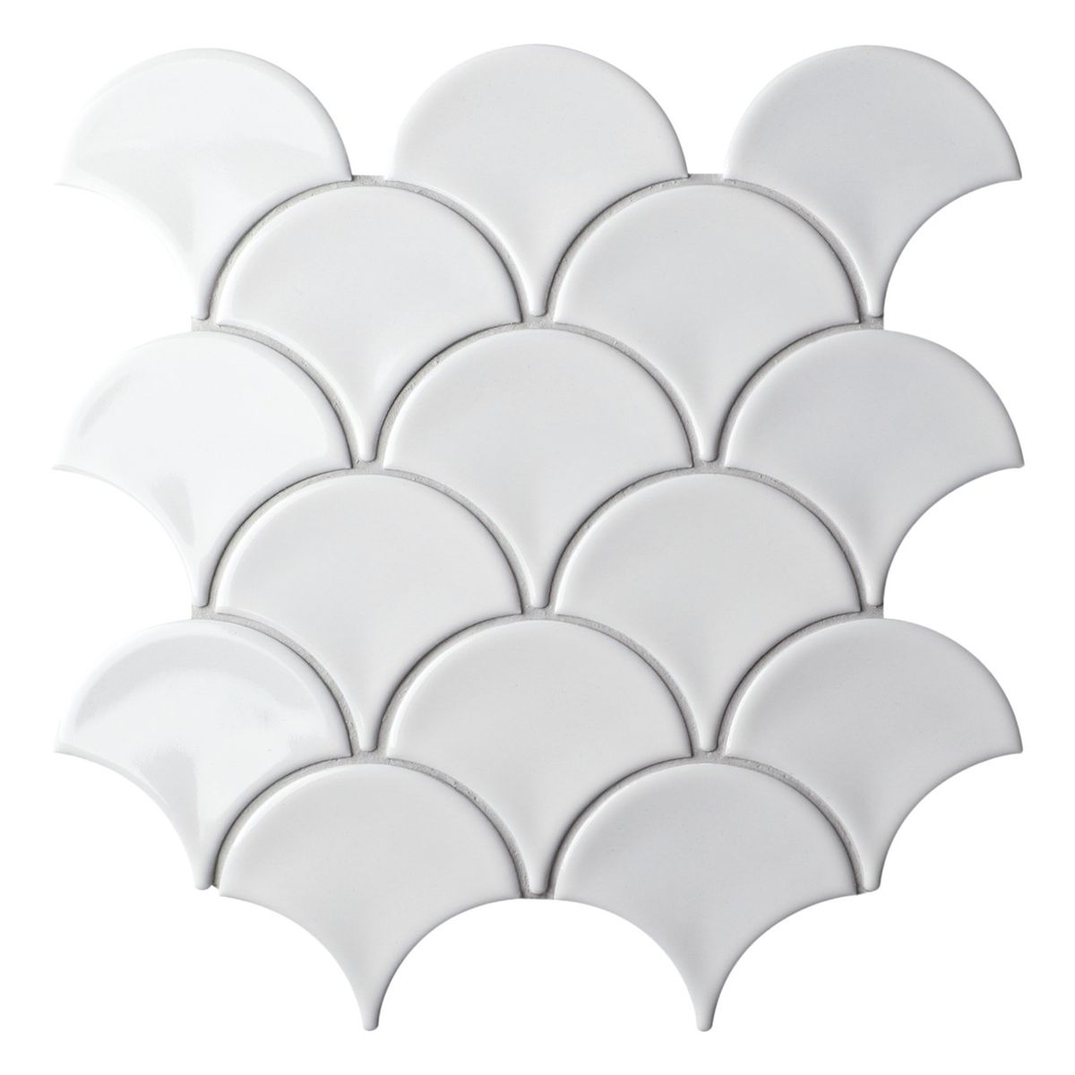 HOLZTEK - Mosaico Malla Escam Blanco 25,9X27,3 0,07M2