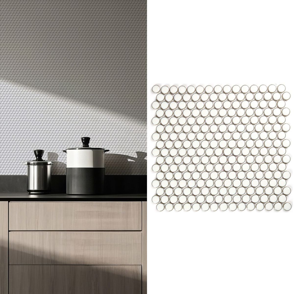 HOLZTEK - Mosaico Malla Spot Blanco 29,1X31,5 0,09M2