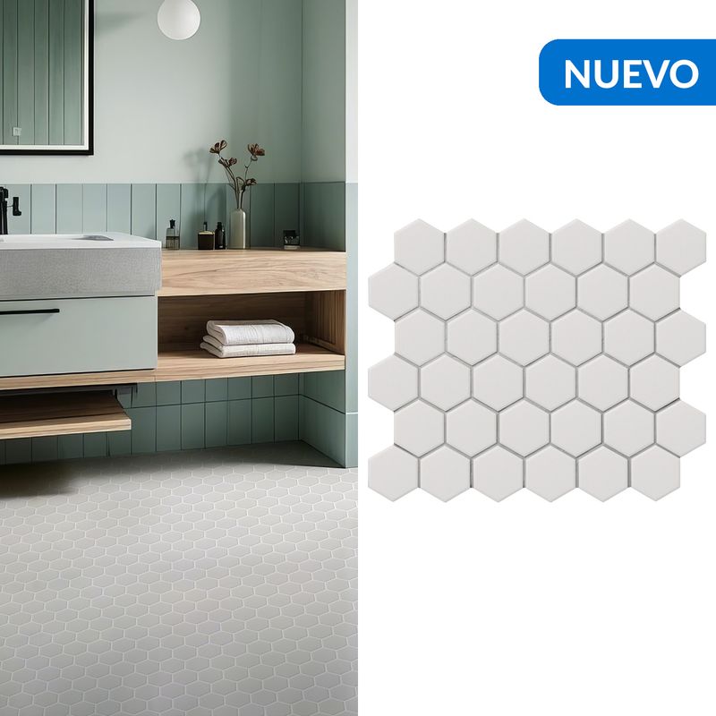 HOLZTEK - Malla Hex Blanco Mt 32,5X28,2 0,09M2