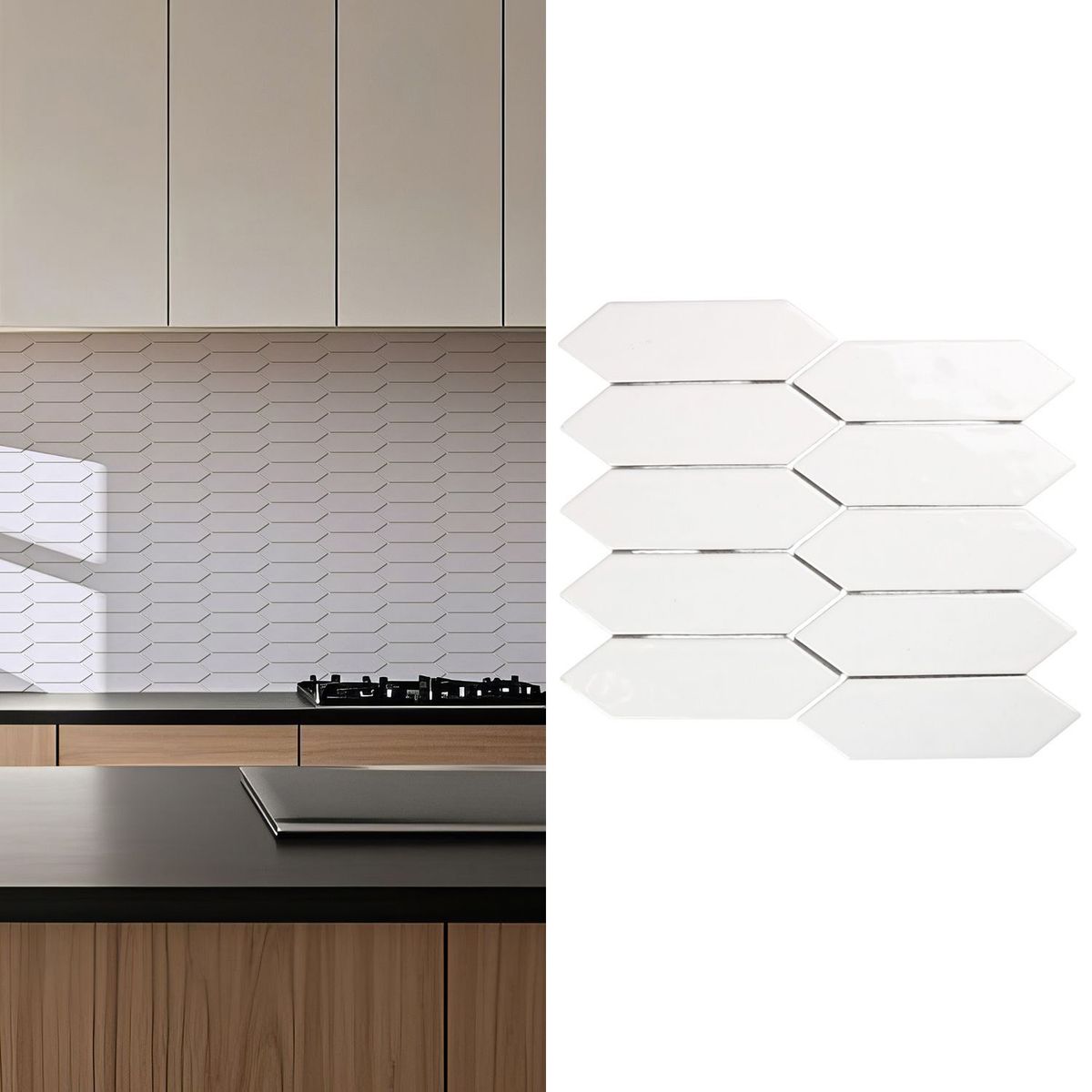 HOLZTEK - Mosaico Malla Lux Blanco 29,3X32,4 0,09M2