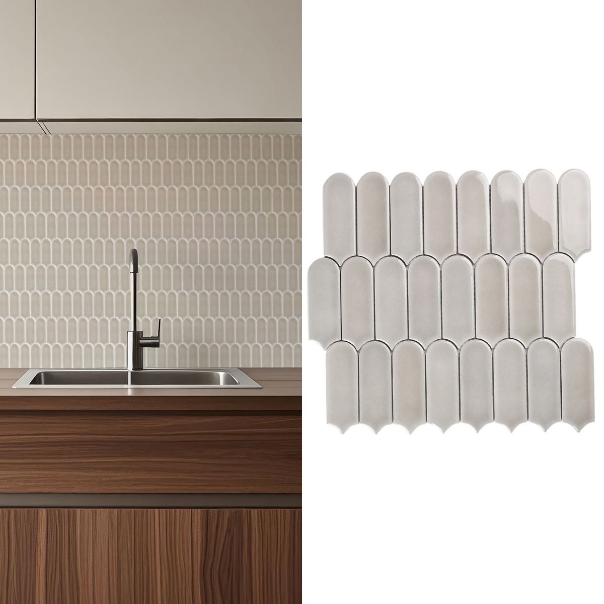 HOLZTEK - Mosaico Malla Pluma Gris 28X29,6 0,08M2