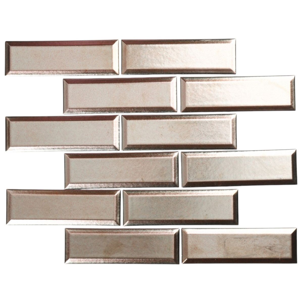 HOLZTEK - Mosaico Malla Brick Met Bis 29,6X29 0,08M2