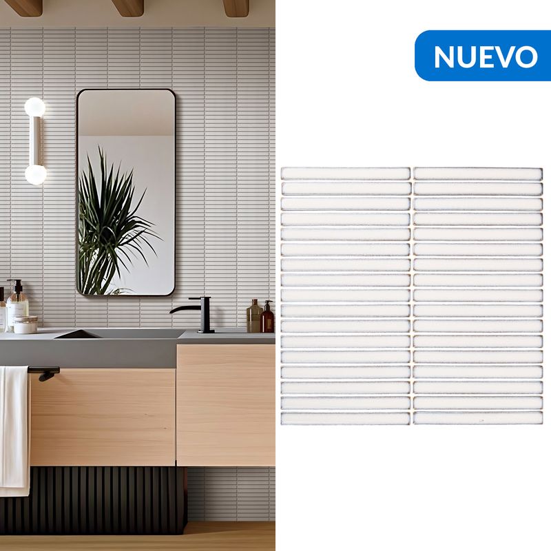 HOLZTEK - Malla Lines Blanco 29,8X31,4 0,93M2