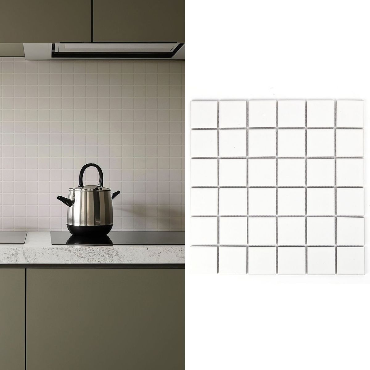 HOLZTEK - Mosaico Malla Wall Blanco Mt 30,6X30,6 0,09M2