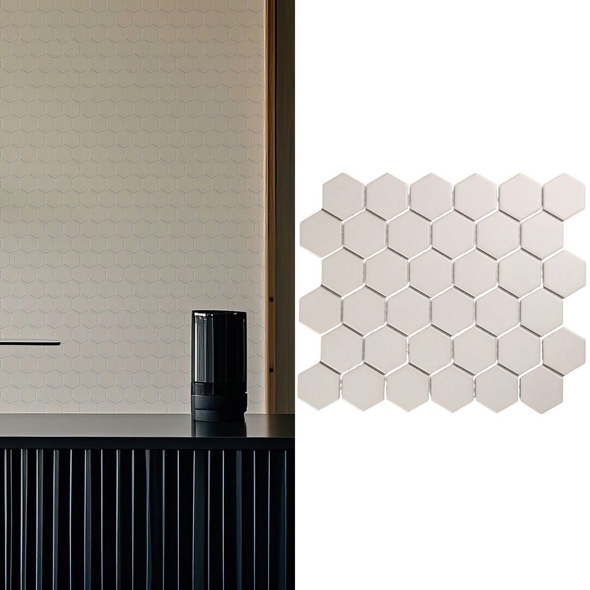 HOLZTEK - Mosaico Malla Hex Beige Mt 32,5X28,2 0,09M2