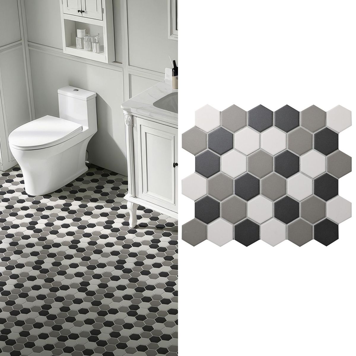 HOLZTEK - Mosaico Malla Hex Mix Mt 32,5X28,2 0,09M2