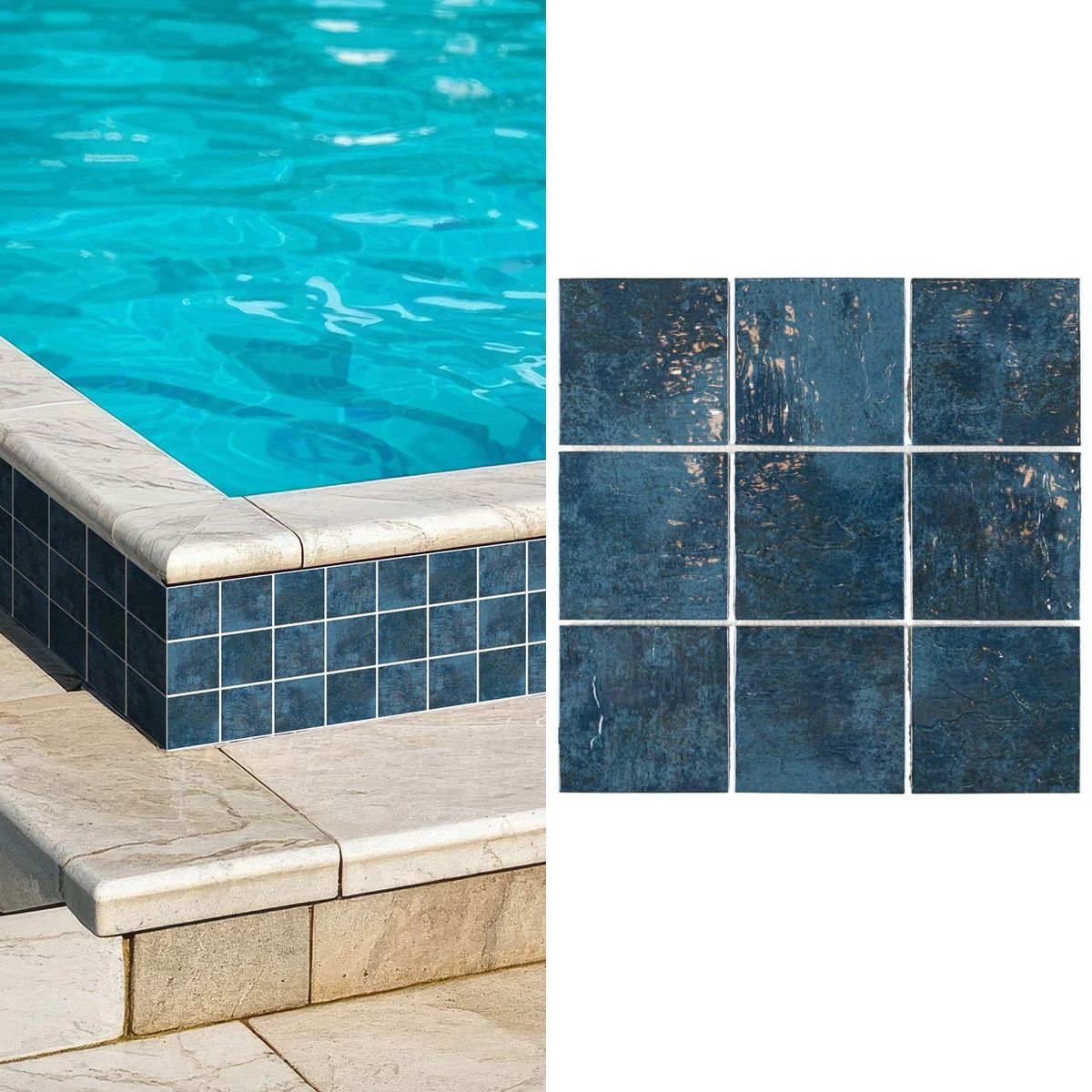 HOLZTEK - Mosaico Malla Pool Xl Verde 30X30 0,09M2