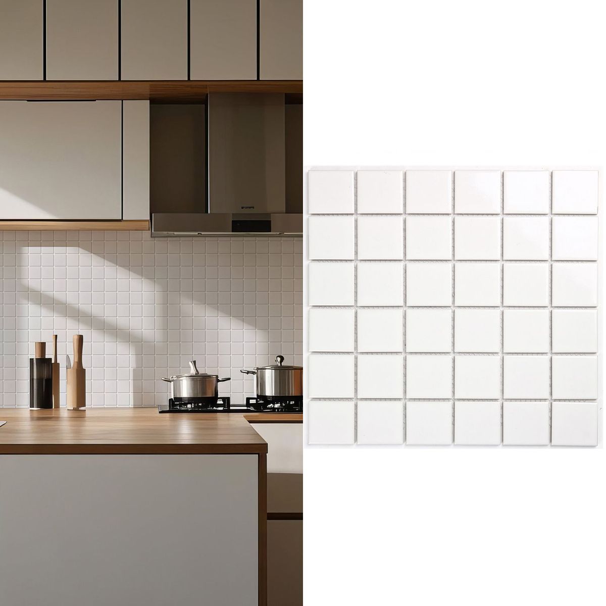 HOLZTEK - Mosaico Malla Wall Blanco 30,6X30,6 0,09M2