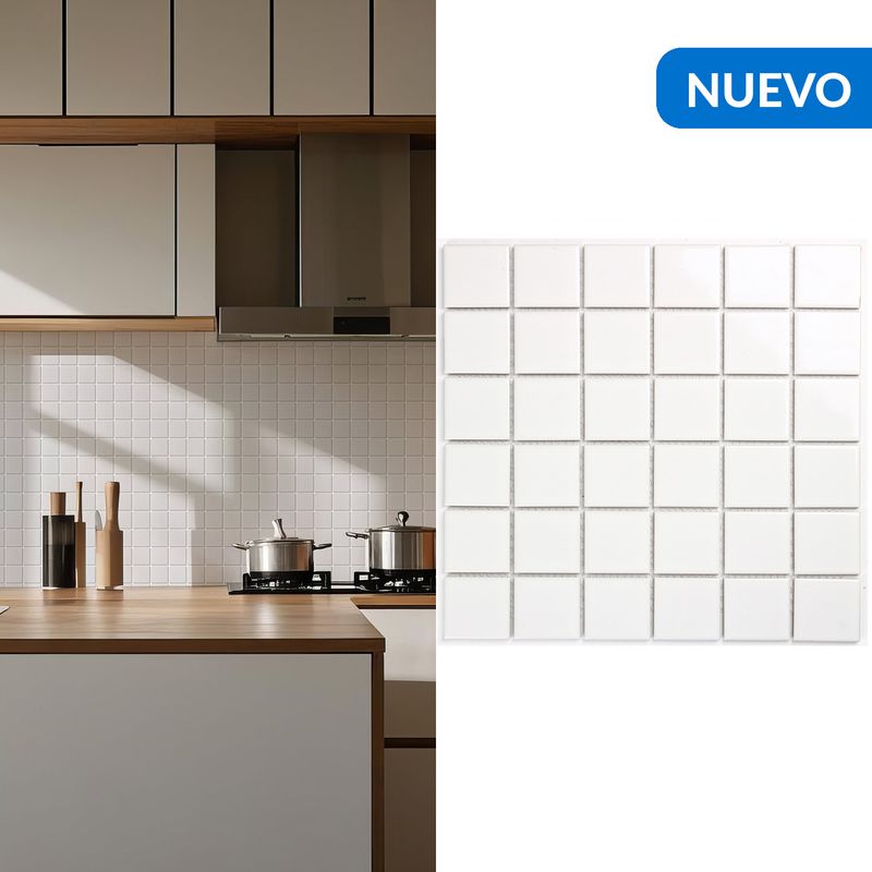 HOLZTEK - Malla Wall Blanco 30,6X30,6 0,09M2