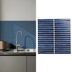 HOLZTEK - Mosaico Malla Lines Azul 29,8X31,4 0,09M2