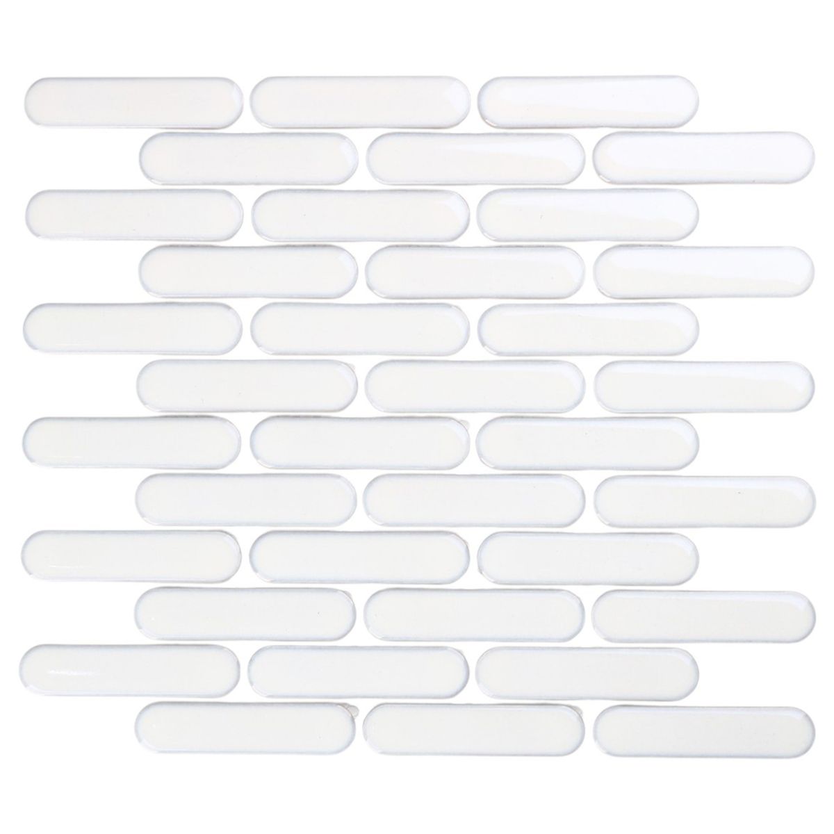 HOLZTEK - Mosaico Malla Oval Blanco 30X30 0,09M2